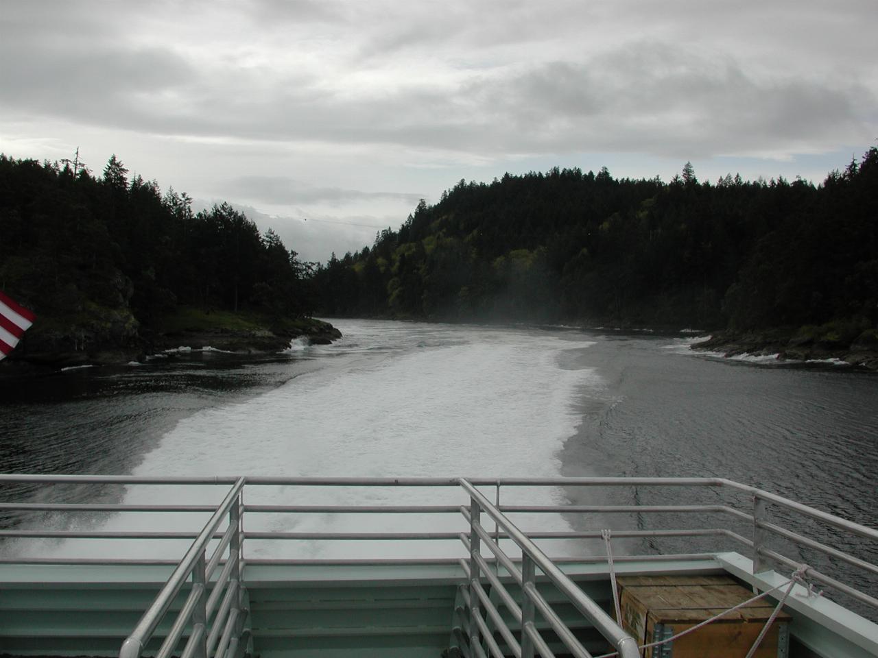 Narrow passage between Gabriola (left) and Vancouver Islands