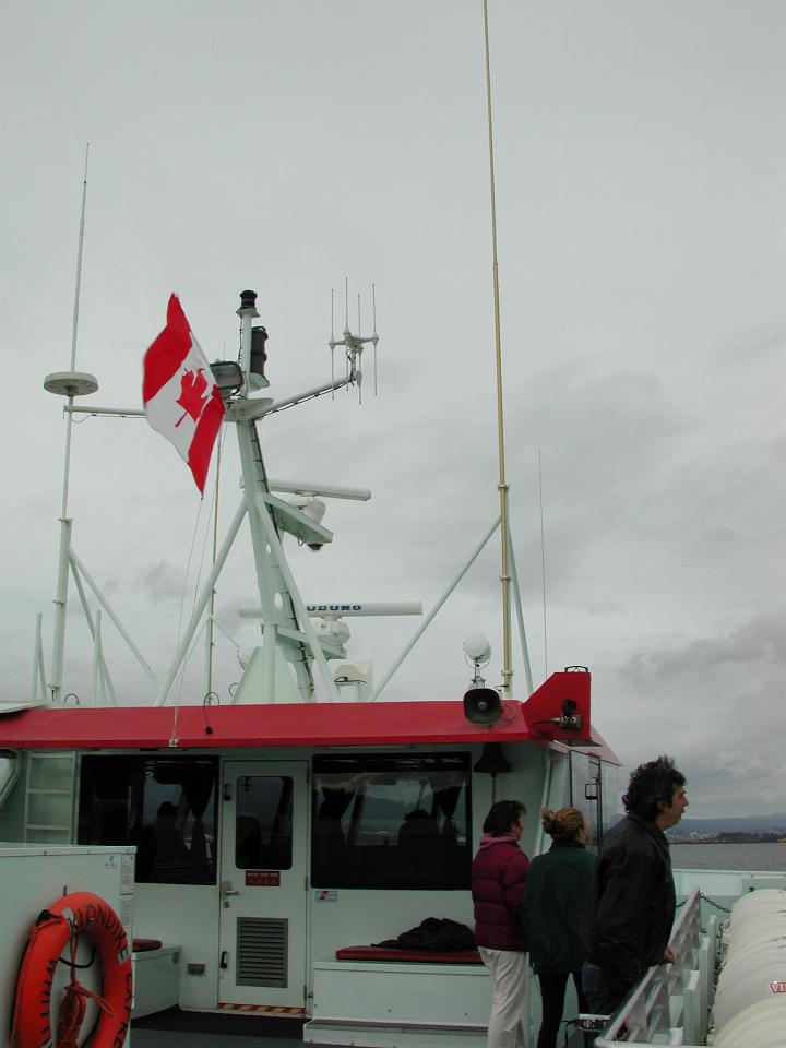 Flying the Canadian flag, while in Canadian waters