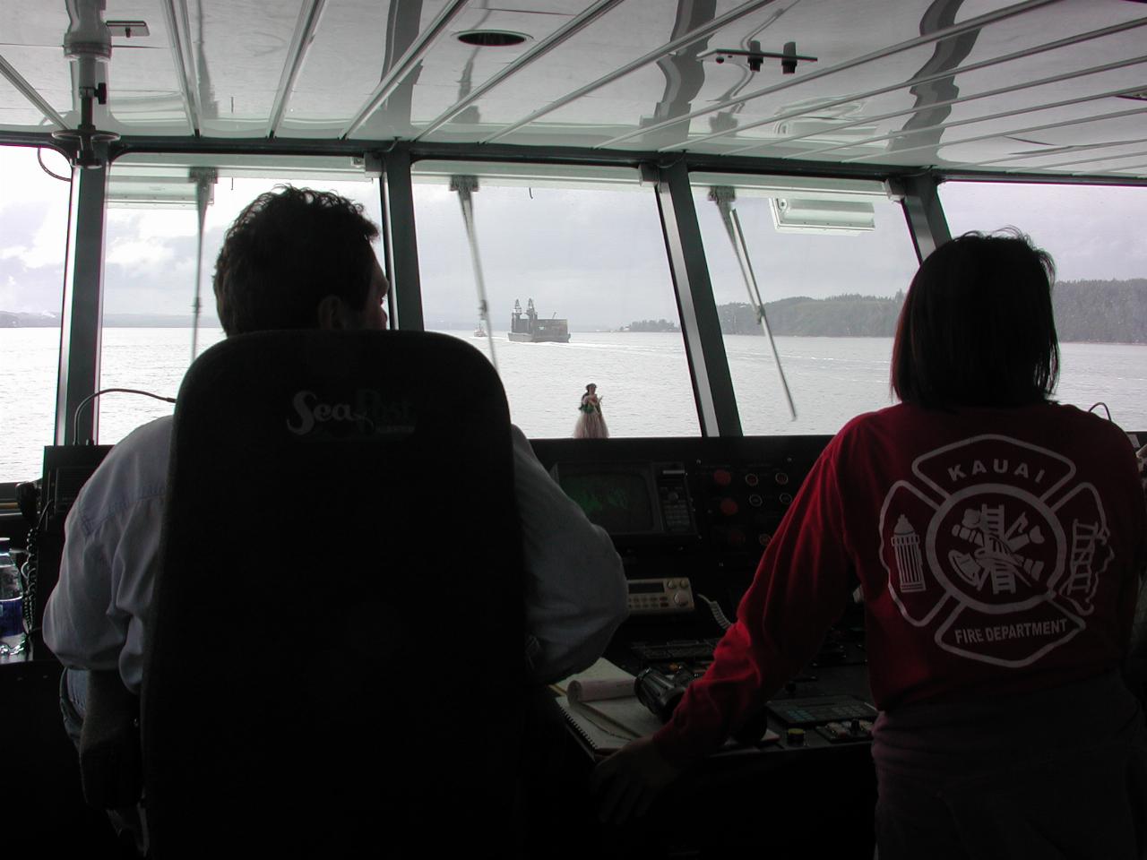 Approaching another vessel to pass, near Port McNeil