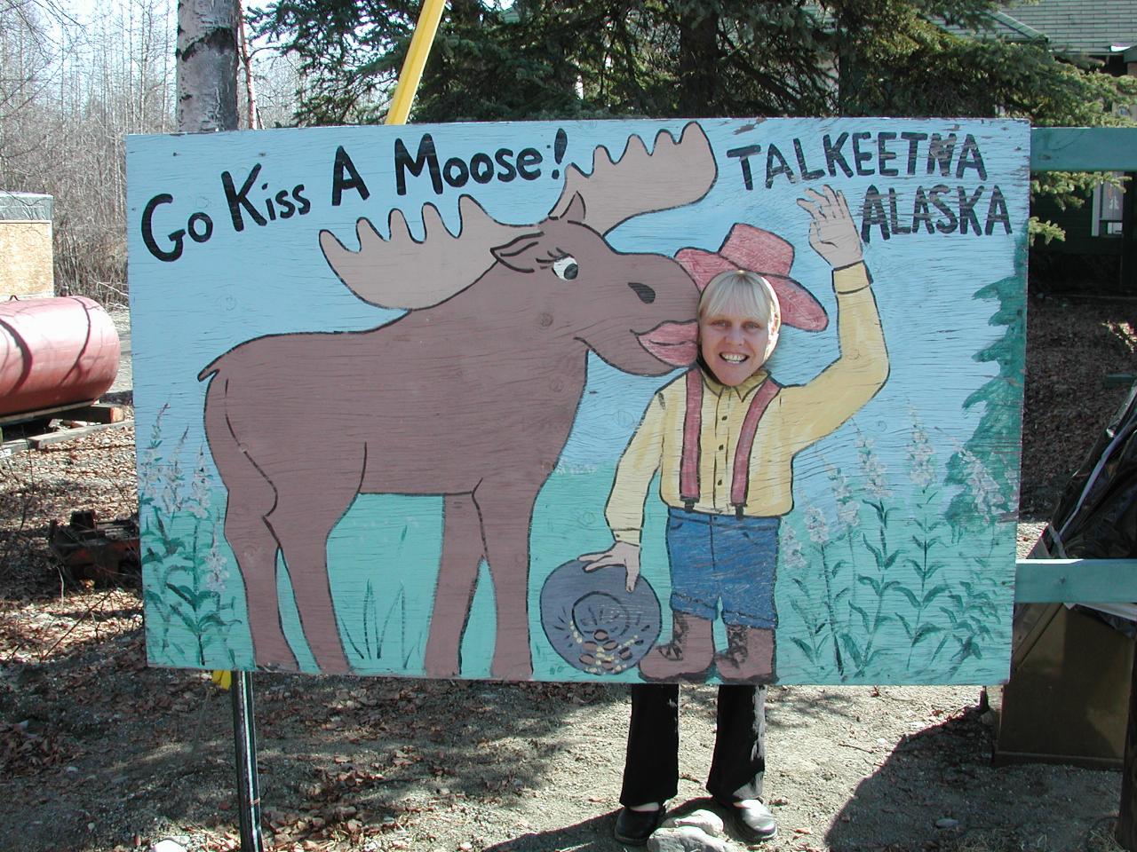 Kelly in moose painting