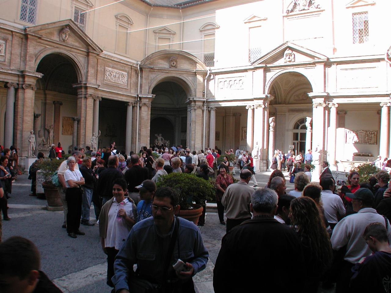 Vatican Museum Courtyard, with group N in the middle