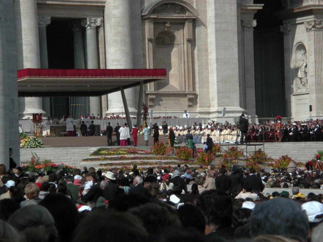 Presentation of the gifts during canonisation Mass