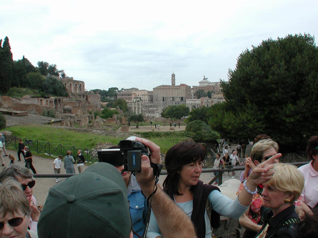Looking over Forum Romanum from near Arch of Titus