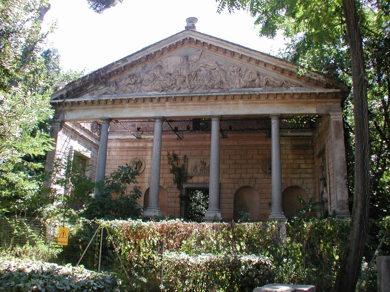 Temple of Saturn in Villa Torlonia