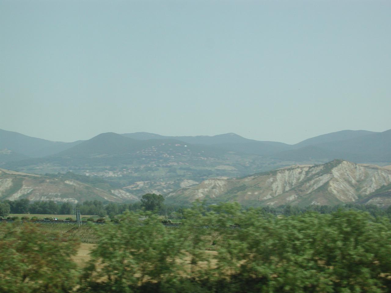 Somewhere between Rome and Florence, from the train