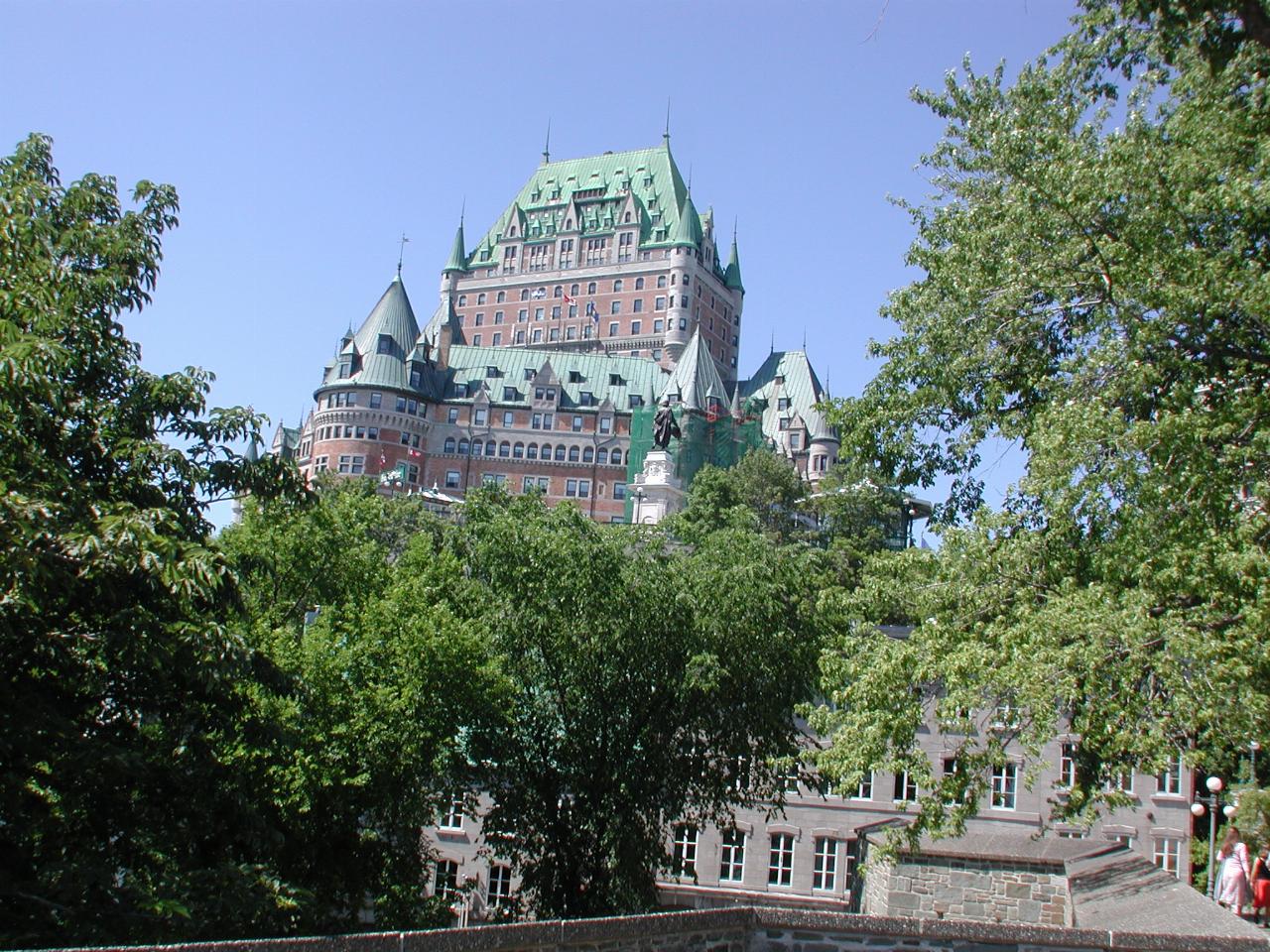 Chateau Frontenac as seen from Montmorency Park in Quebec City