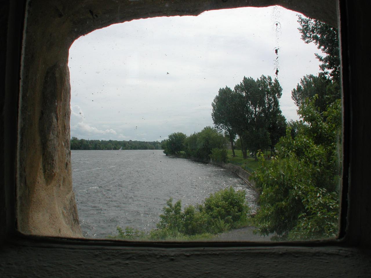 Another, more expansive view, of the river approaching the Fort