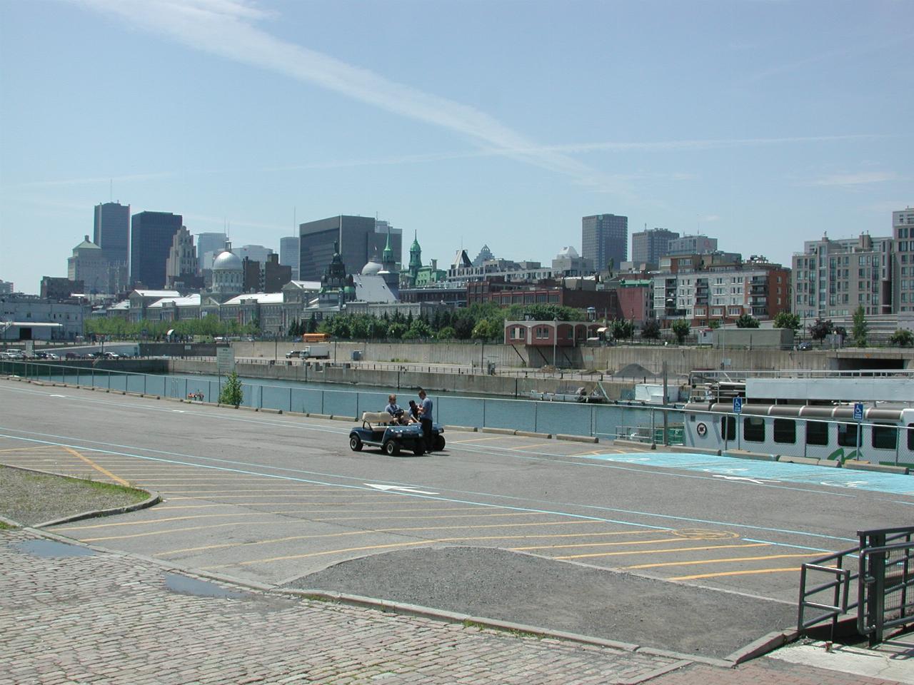 Downtown Montreal from near Clock Tower on Harbour Basin