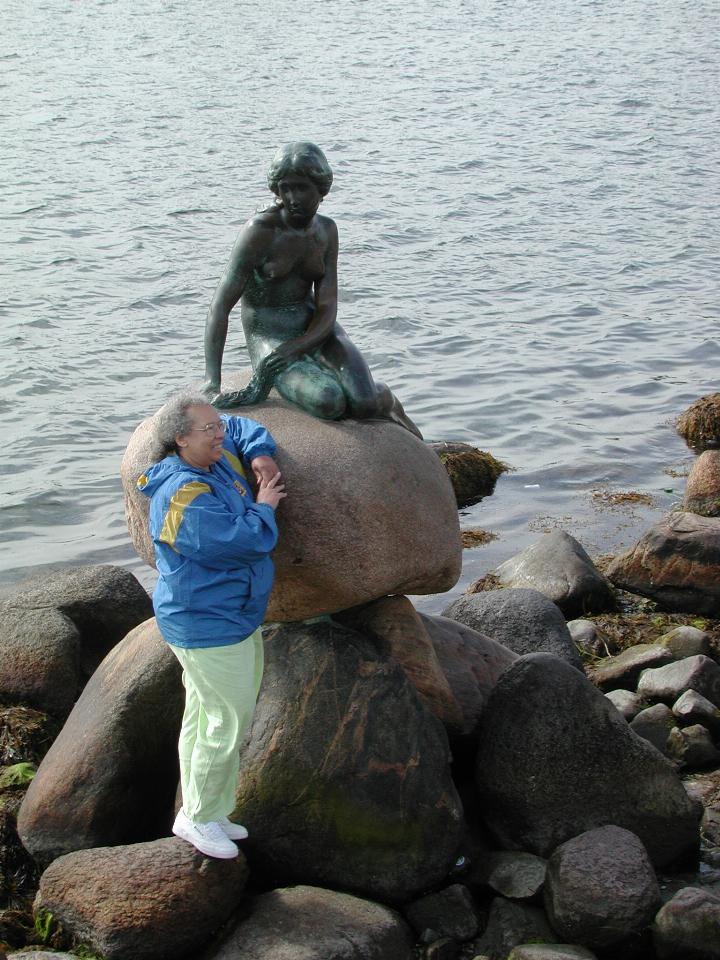 KPLU Viking Jazz: Maria at The Little Mermaid [Den Lille Havfrue] statue, north of Amaliehaven