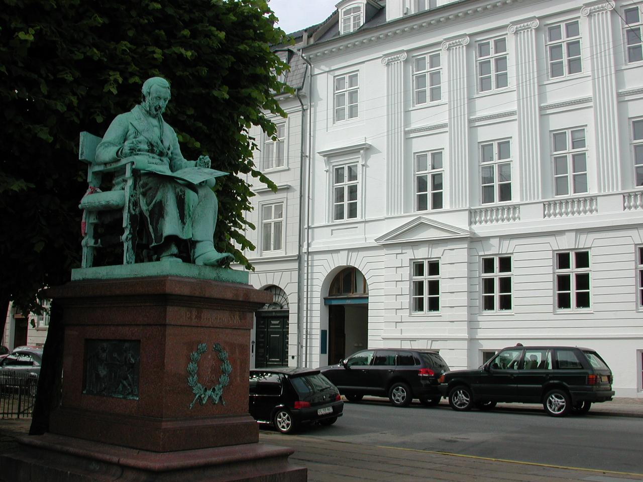 KPLU Viking Jazz: Many statues in Scandinavia; this one of P. E. Hartmann on Sankt Annæ Plads
