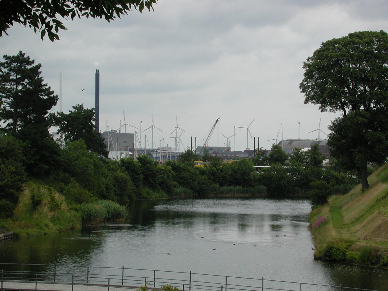 KPLU Viking Jazz: View from ramparts of the Kastellet,  looking towards the industrial area and power generators across the outer harbour