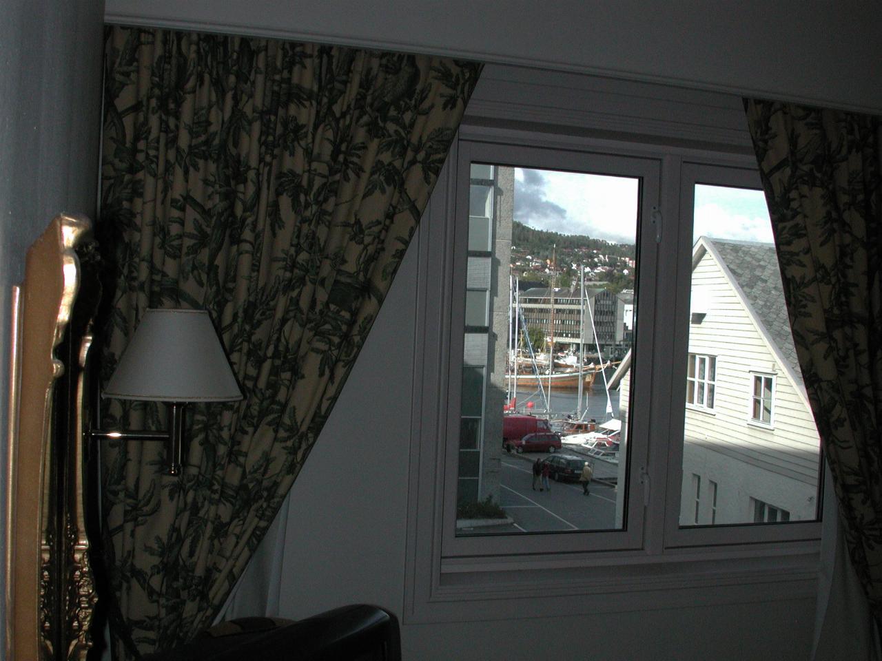 KPLU Viking Jazz: View from my room in the Rainbow Moldefjord Hotel in Molde, Norway.