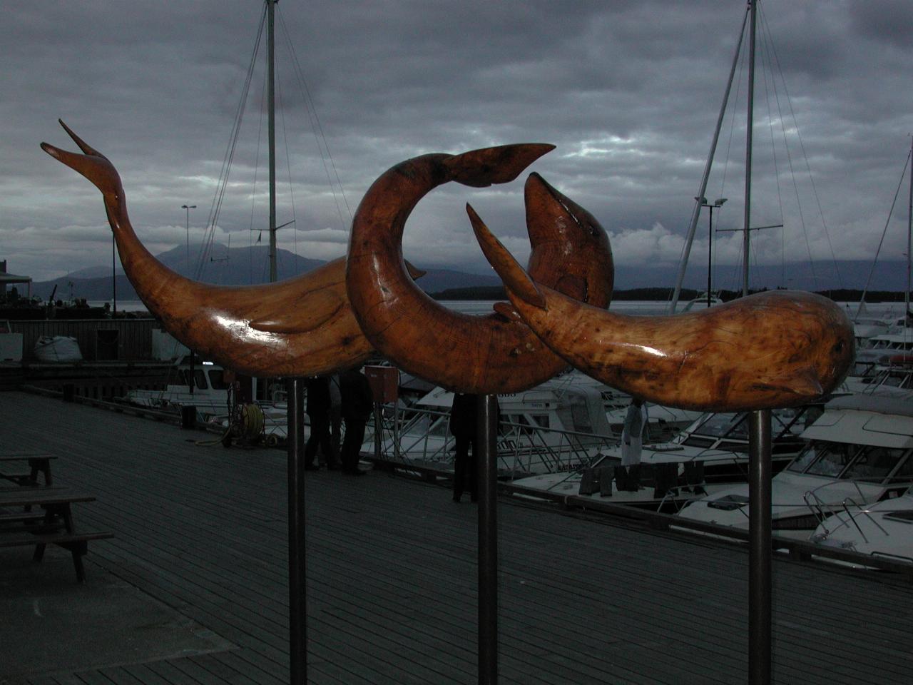 KPLU Viking Jazz: Sculptures at yacth basin in Molde