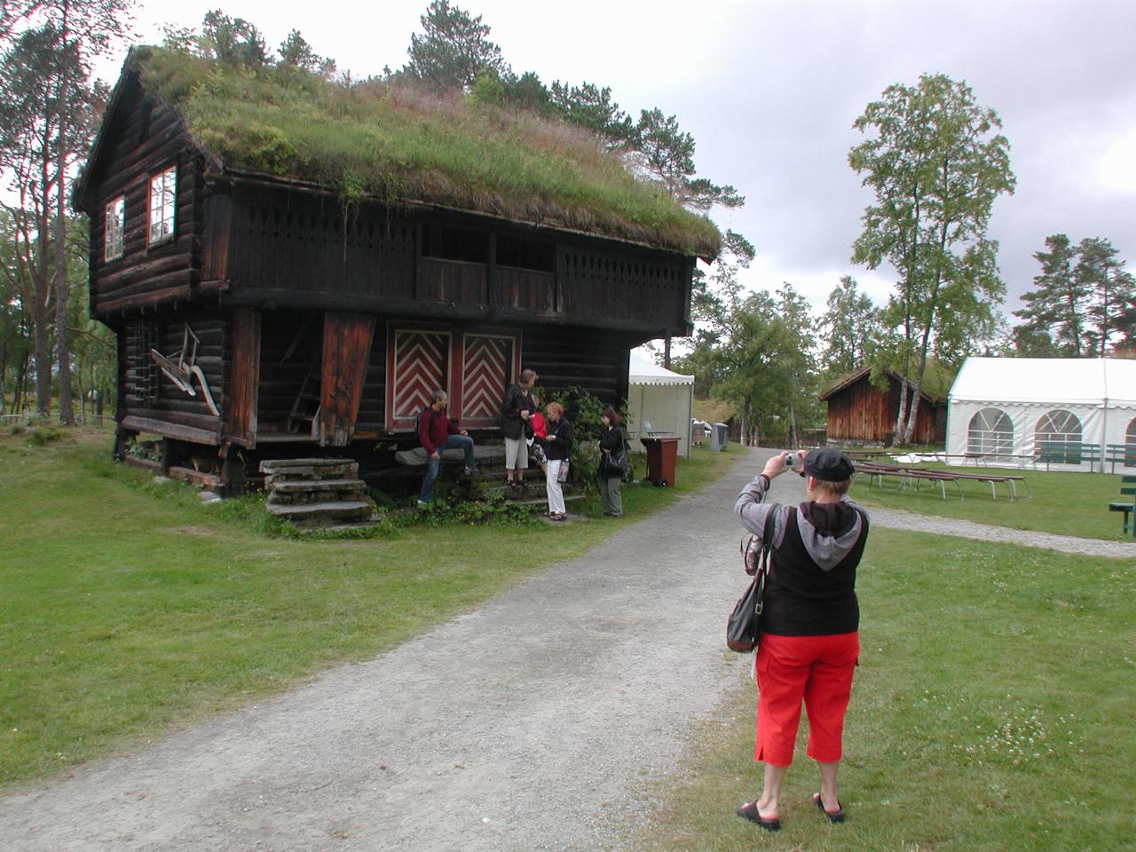 KPLU Viking Jazz: Barbara photographing Joey, Annette, Karren, Beverly adnd Signe at an old home in Romsdalmuseet, Molde