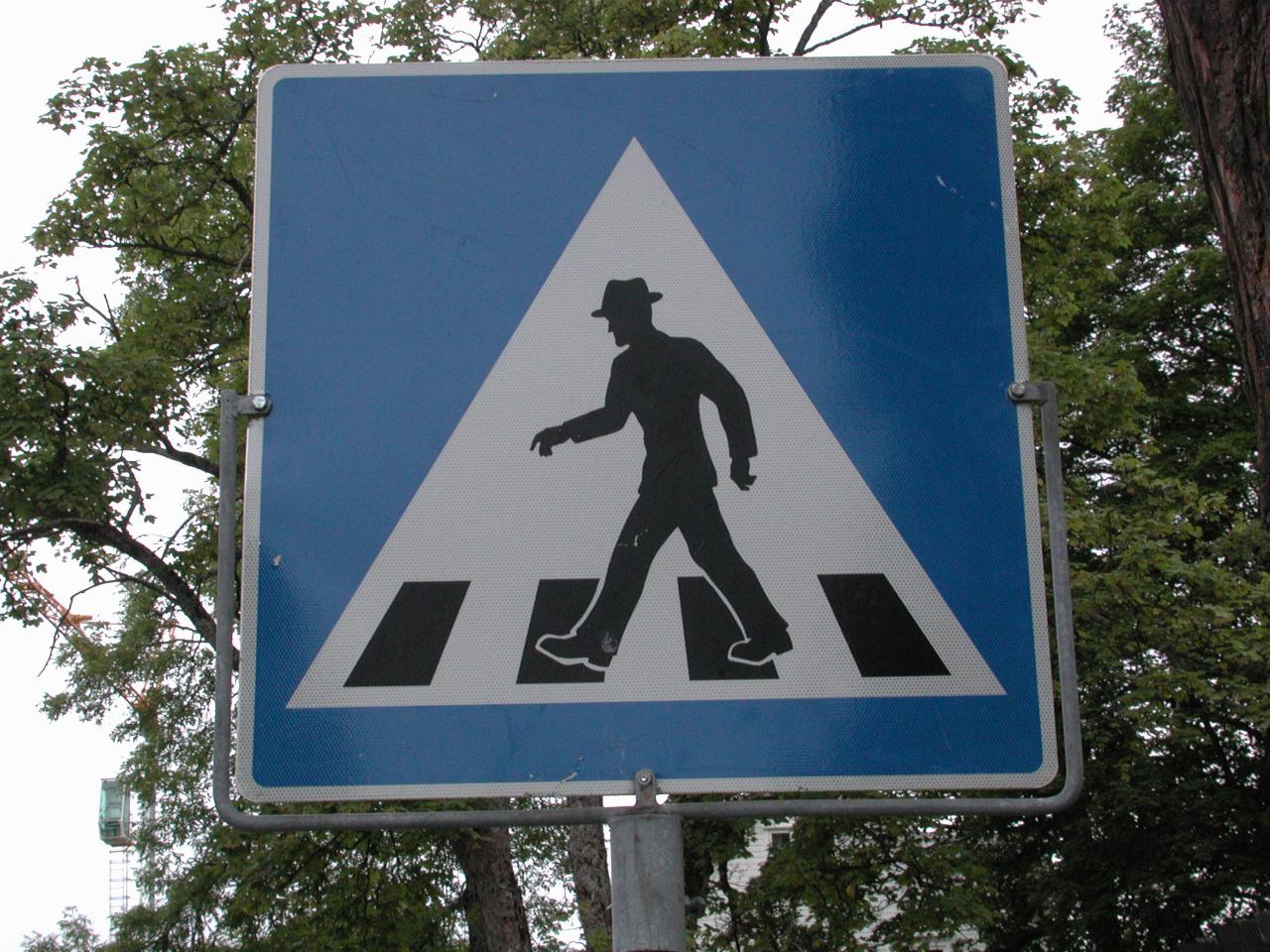 KPLU Viking Jazz: Crossing signs are a little dated (man wearing a hat!)