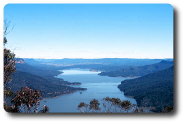 Looking south along Burragorang Valley, 1975