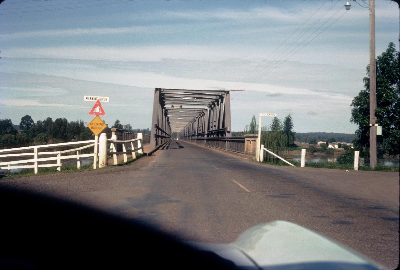 Shot from car looking at bridge mentioned above