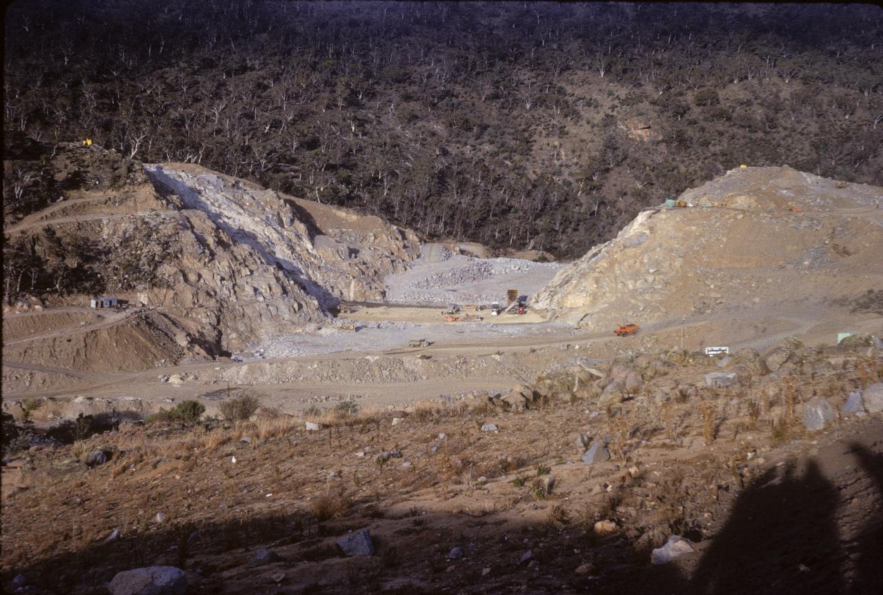 Looking down on major earthworks