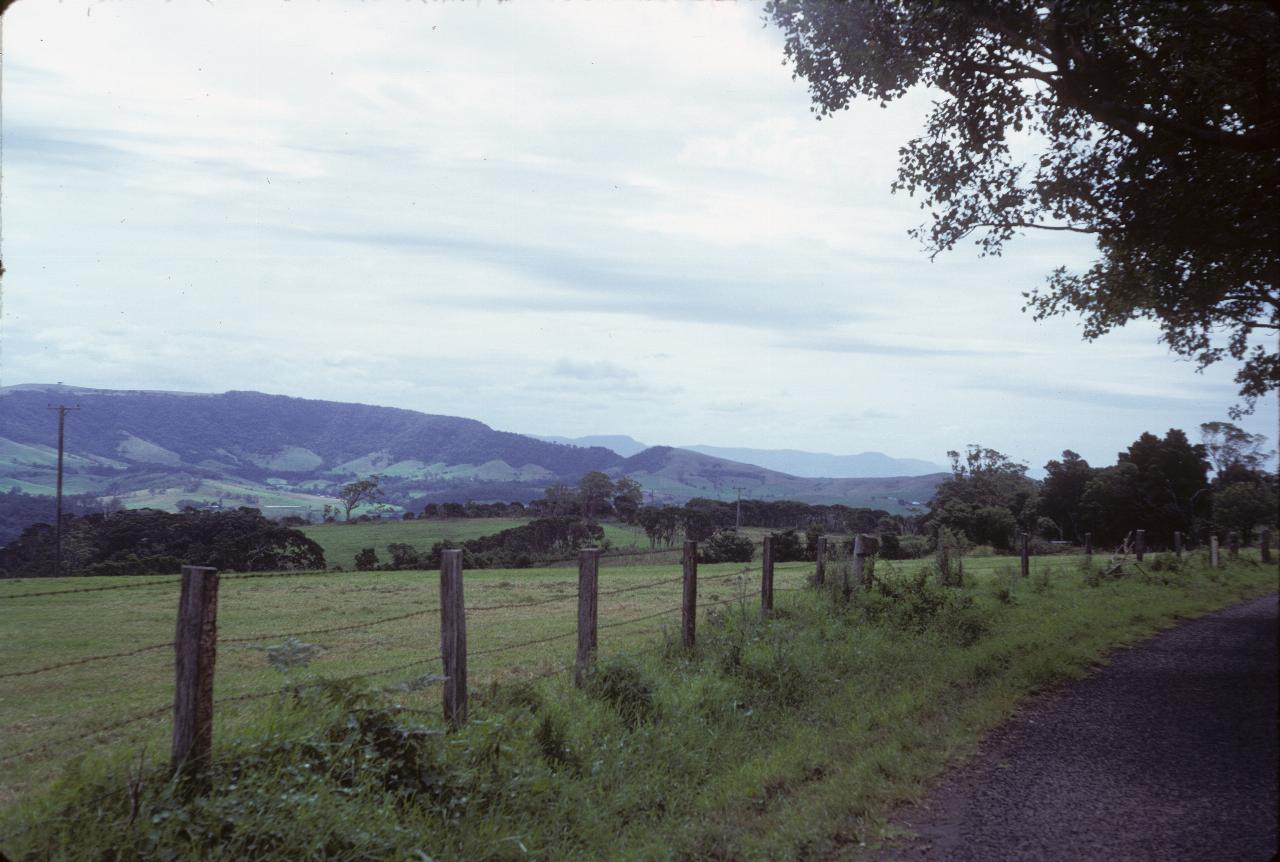 Rural land with hills, and pasture and forest