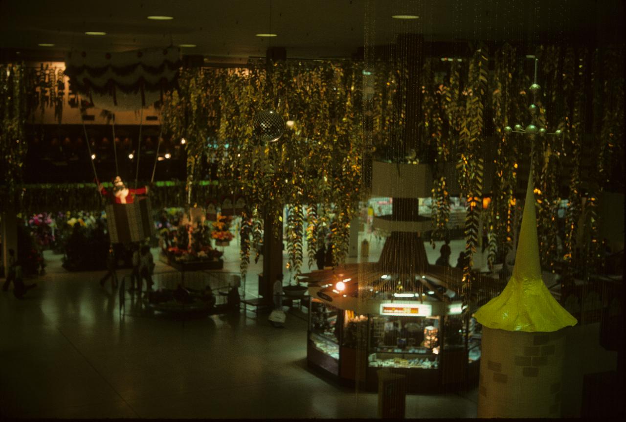 Christmas decorations in a shopping mall