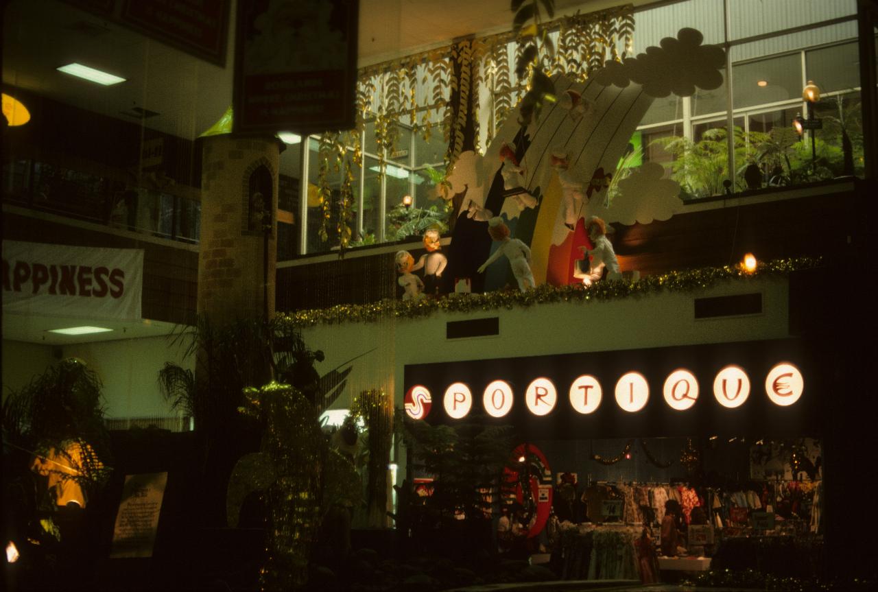 Christmas decorations in a shopping mall