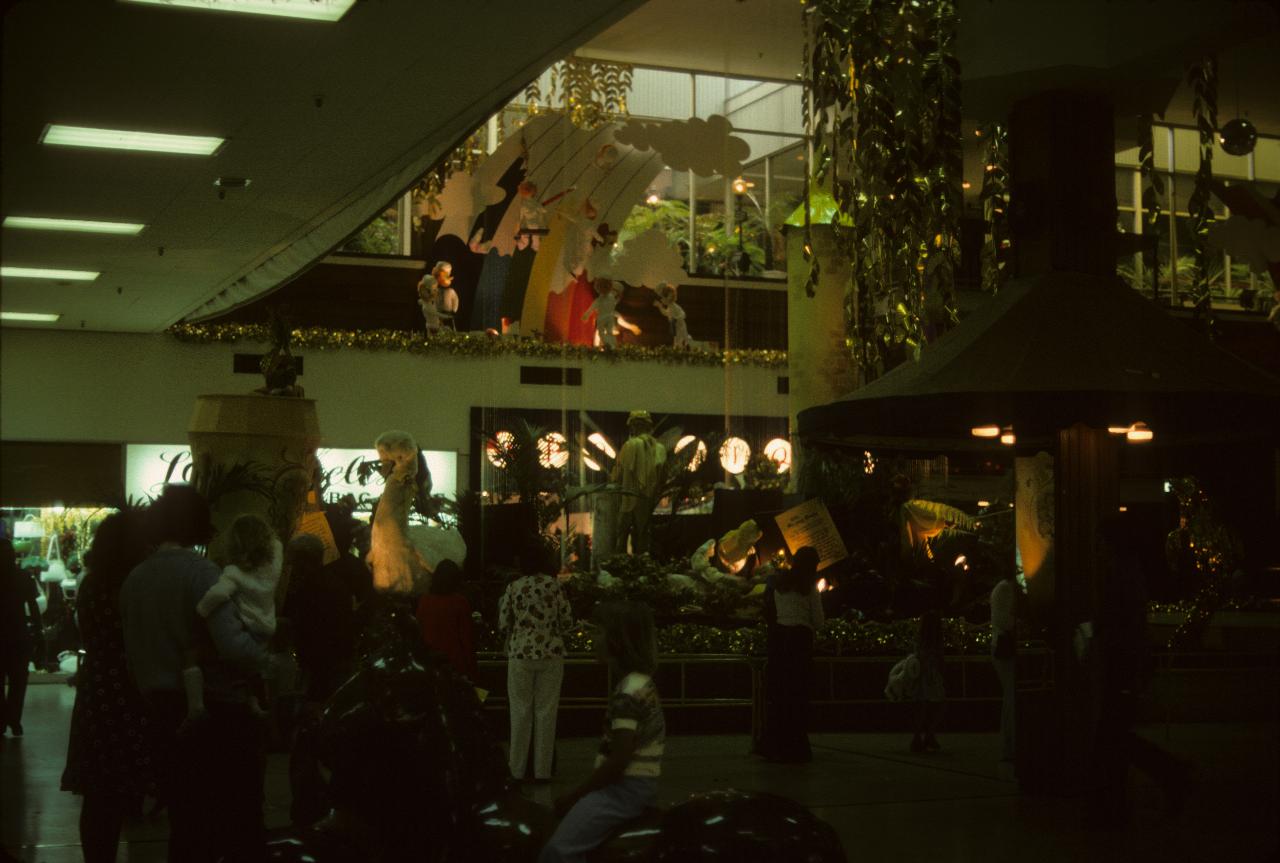 Christmas decorations in a shopping mall