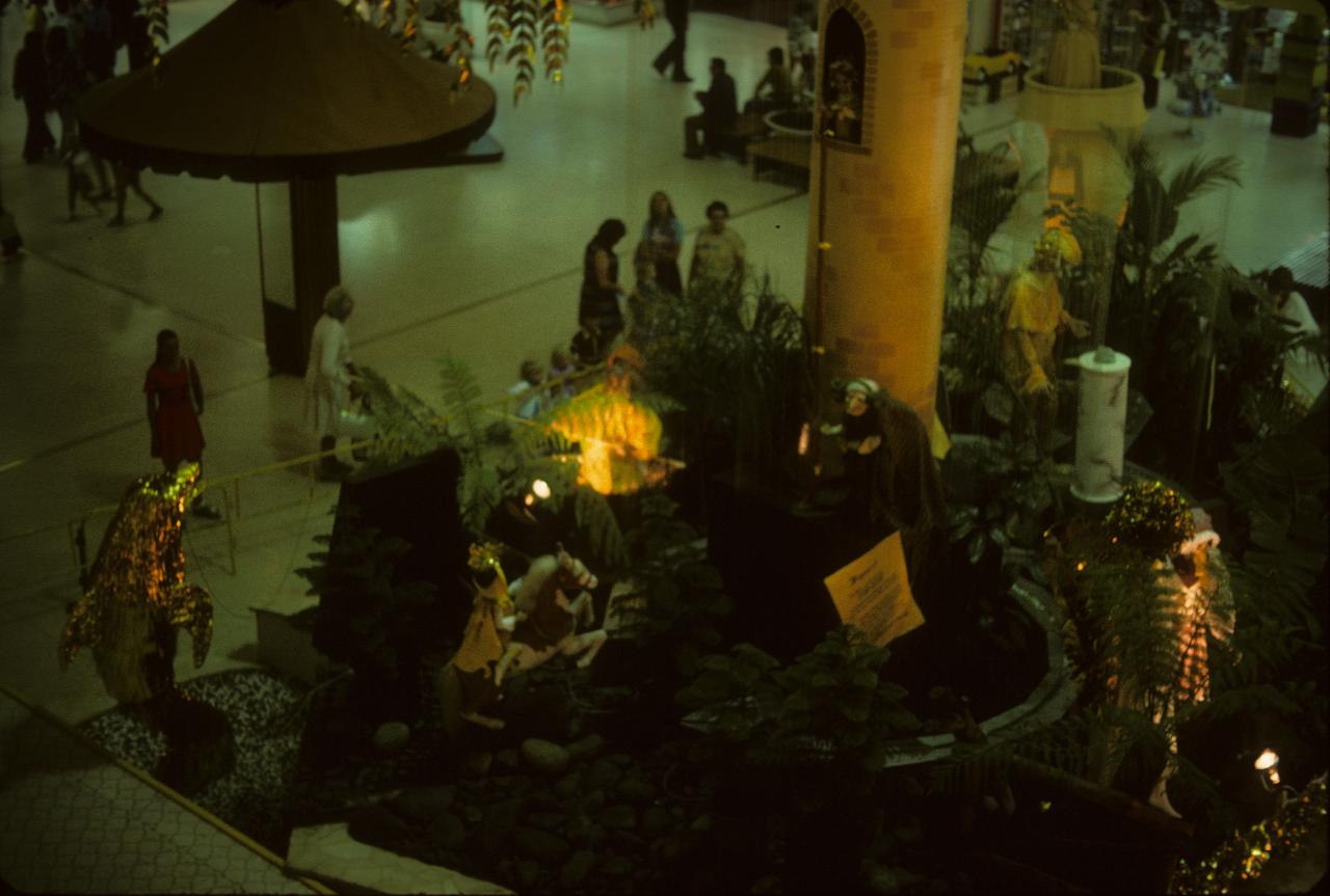 Christmas decorations in a shopping mall