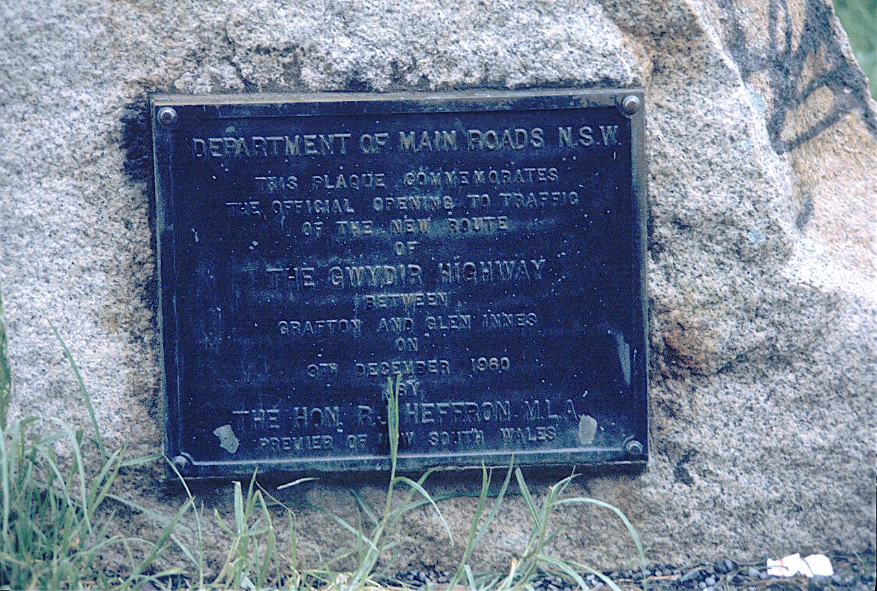 Plaque at top lookout