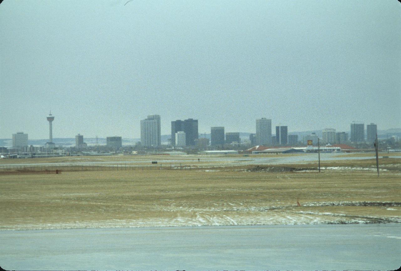 Calgary by day, as seen from the airport