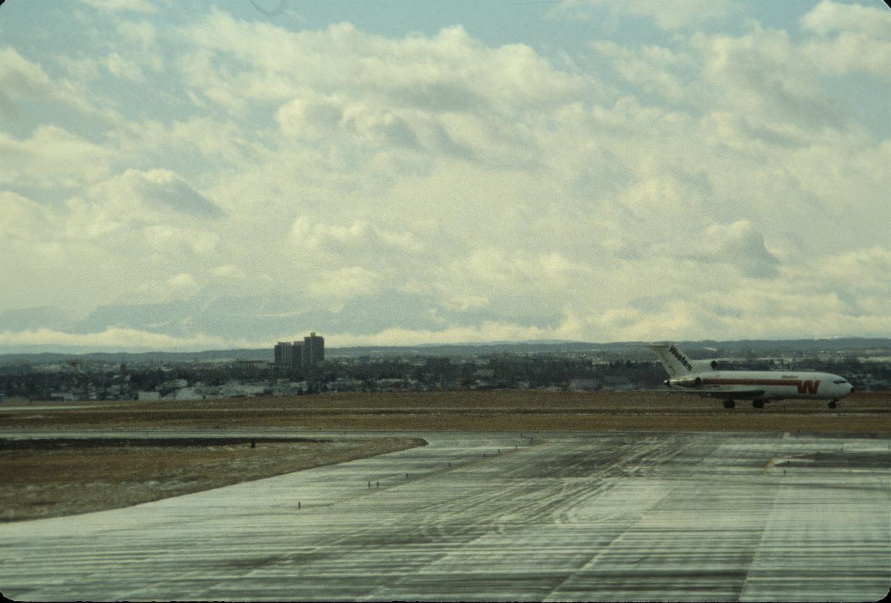 Calgary airport and snow