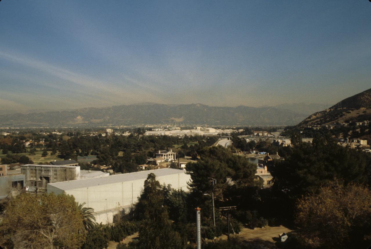 From Universal Studios over Burbank (Warner Bros) and Los Angeles