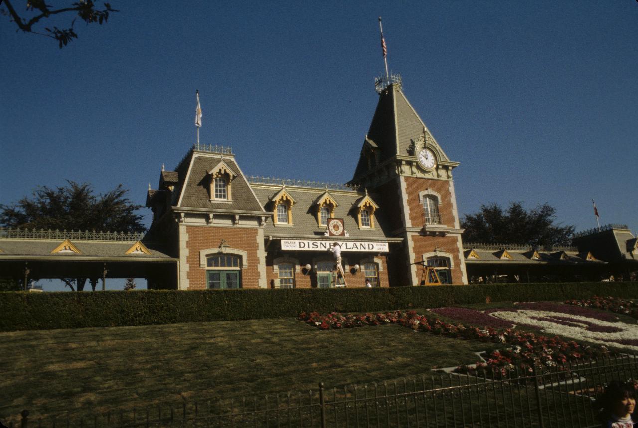 Disneyland Railway station near entrance