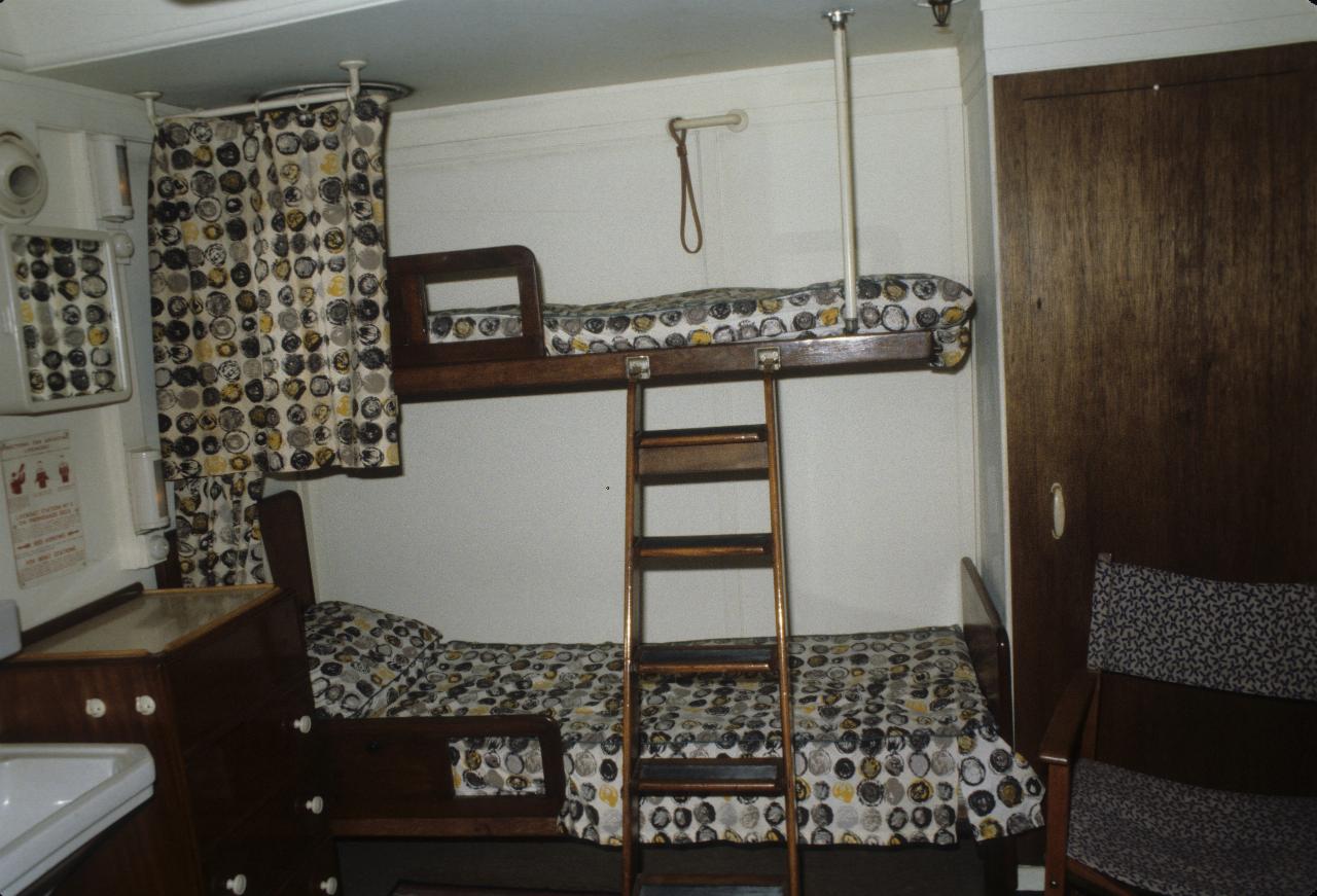 Third class cabin on Queen Mary