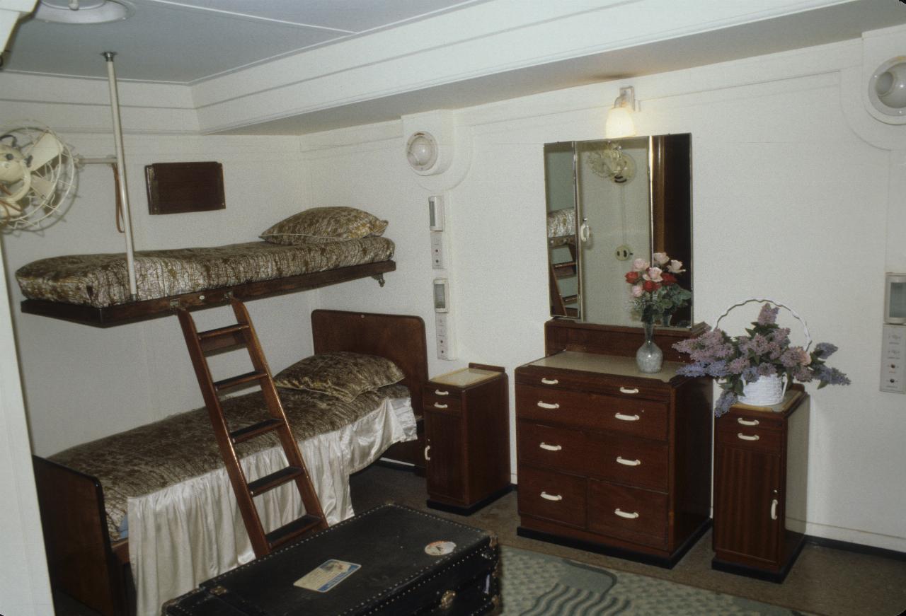 Second class cabin on Queen Mary