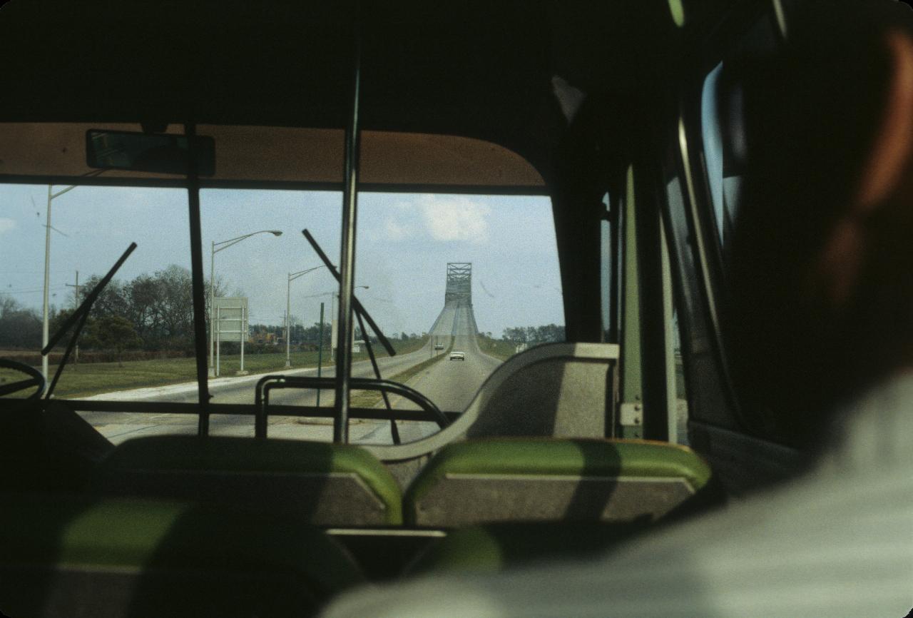 View of bridge over Mississippi River