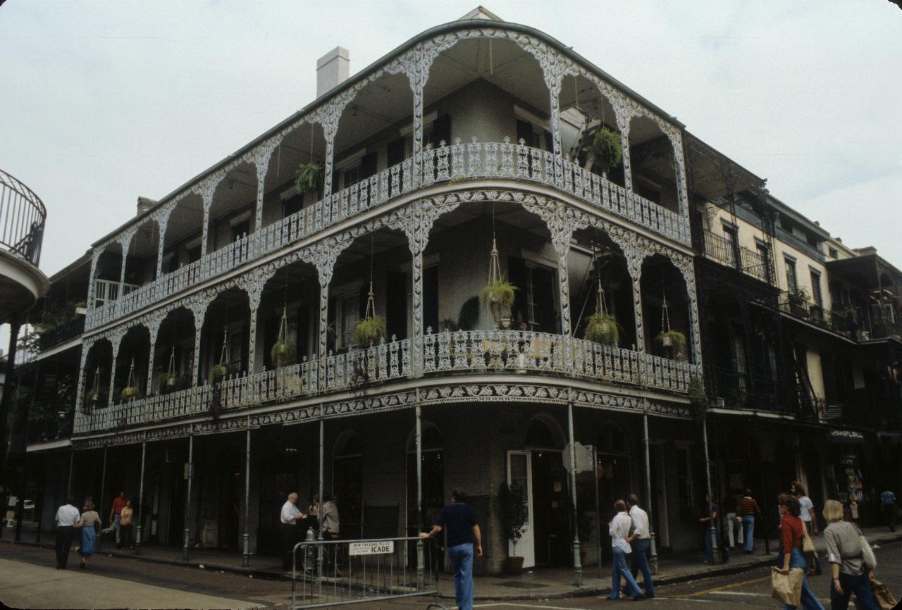 Old iron work in French Quarter, New Orleans