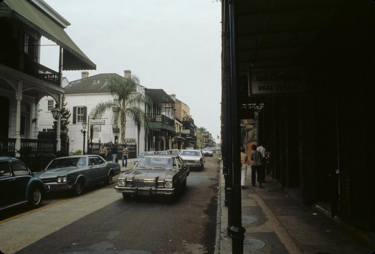 Royal or Bourbon Street in the French Quarter of New Orleans