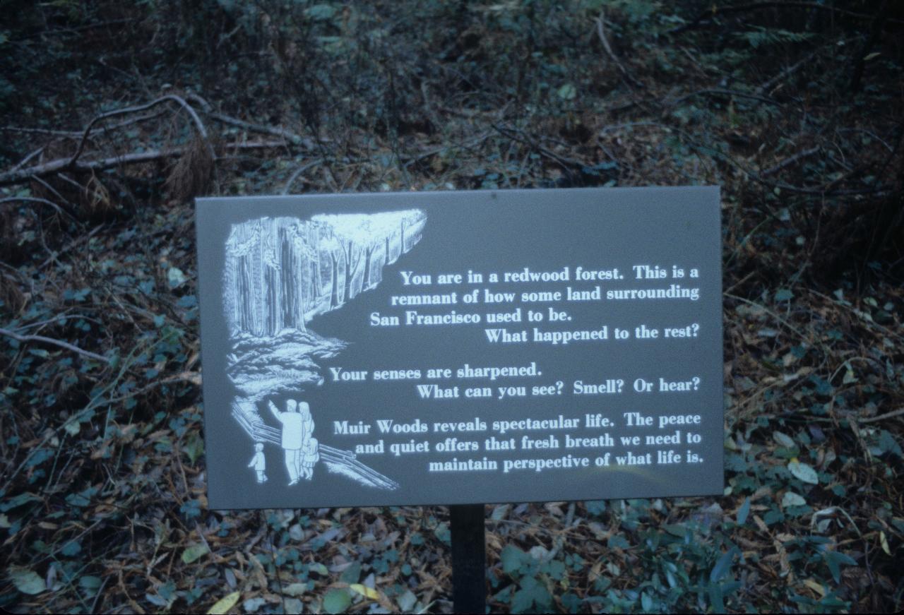 Entry sign at Muir Wood