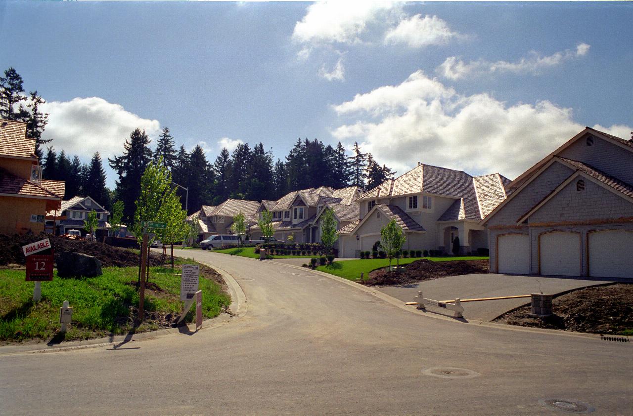 Street scene with sunshine