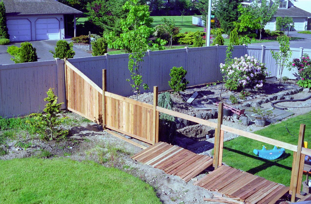 Partially built fence as seen from Master bedroom