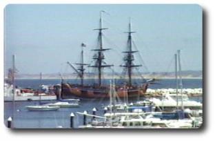 Endeavour at Coast Guard Pier, Monterey CA, June 6 1999