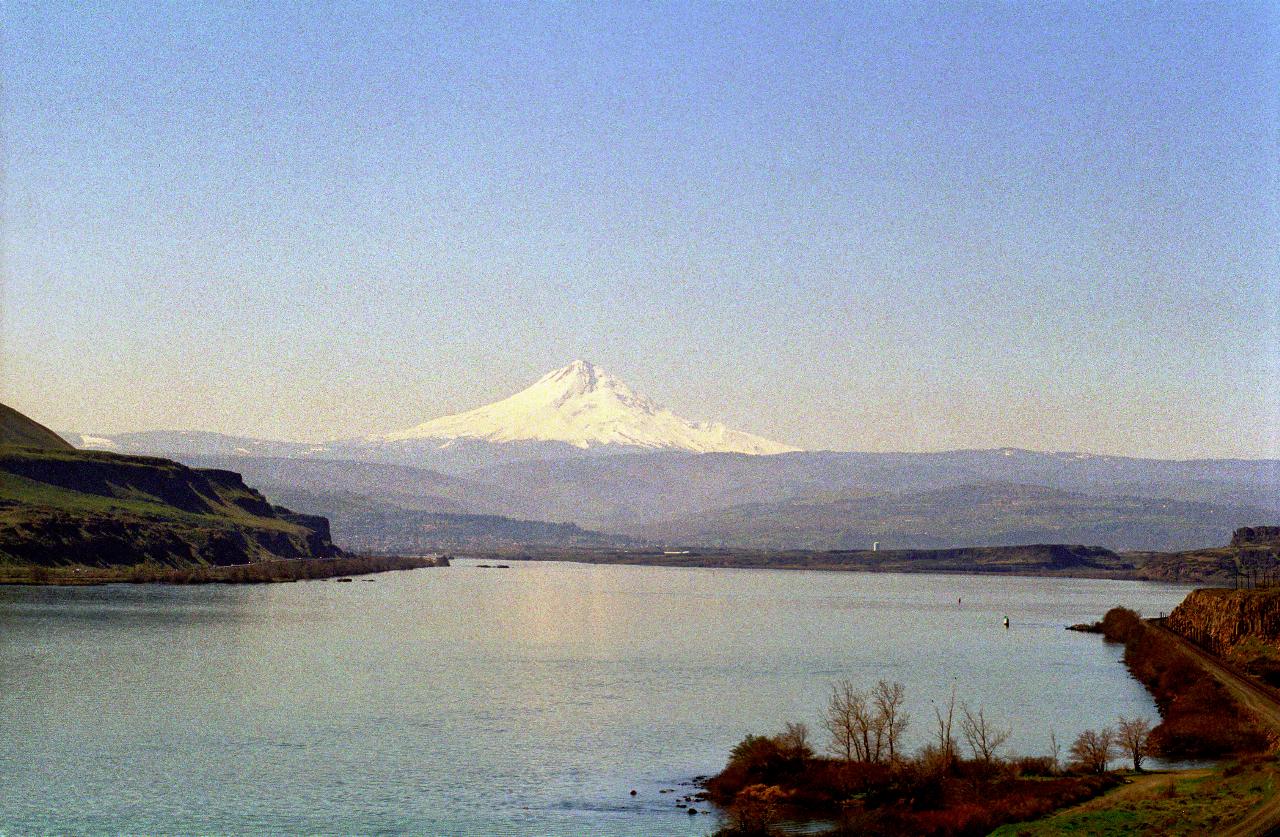 Mount Hood seen across the Columbia River