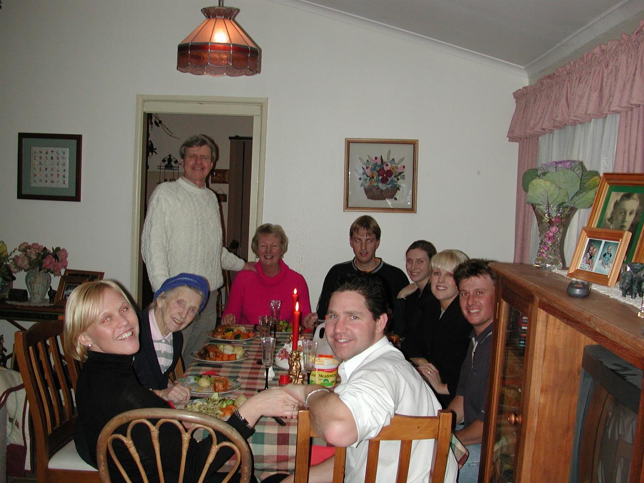 My farewell dinner at Peter & Yvonne's in Bonnet Bay