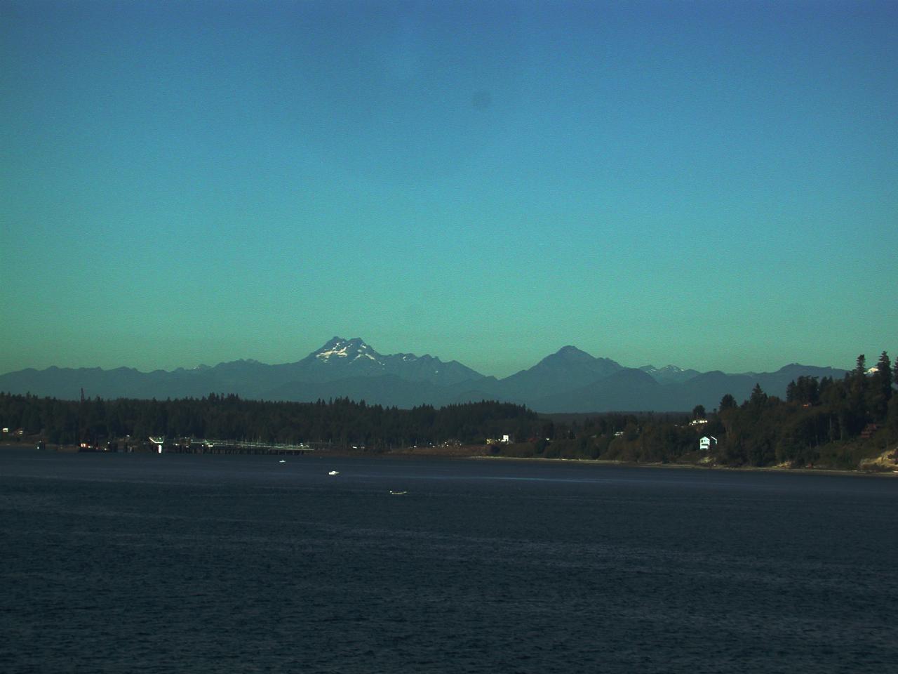 Olympic Mountains and Kingston from the Edmonds/Kinston ferry