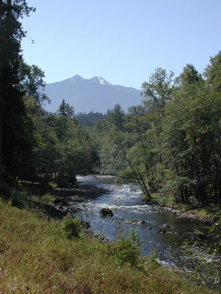 Elwha River, between the two dams