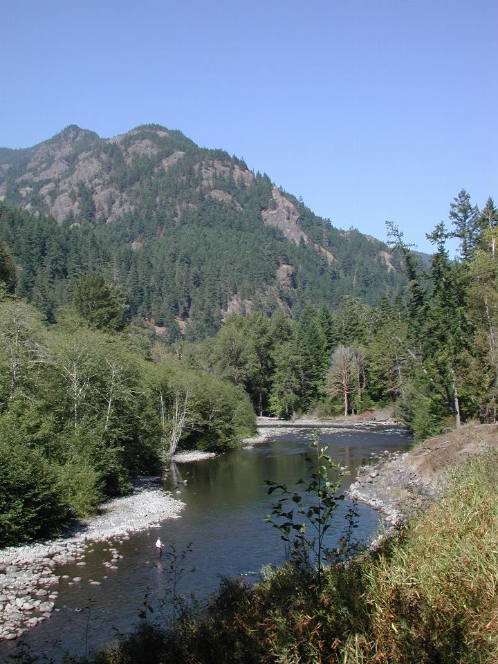 Elwha River, between the two dams