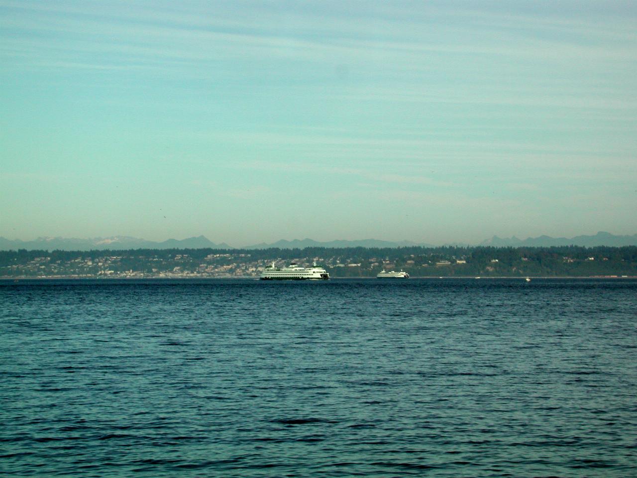 Two boats on Edmonds/Kingston run, from Kingston.