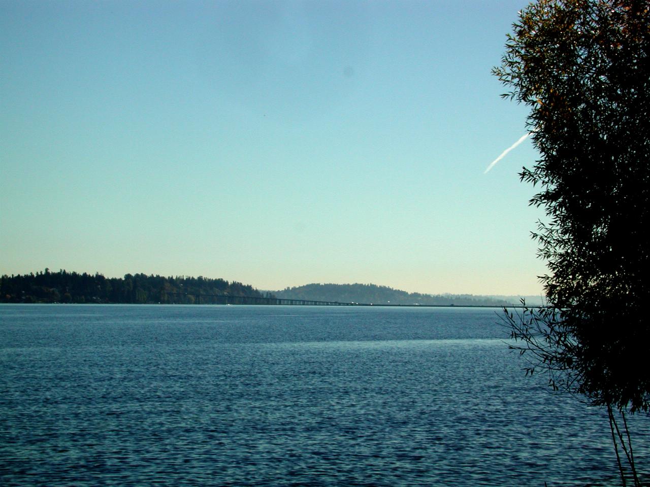 Lake Washington, 520 Floating Bridge from Magnusson Park