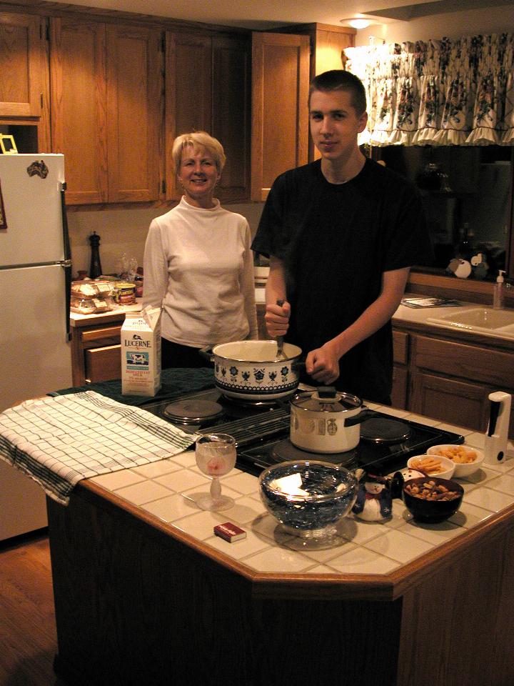 Christmas dinner cooks - Judy and Matthew Bennett