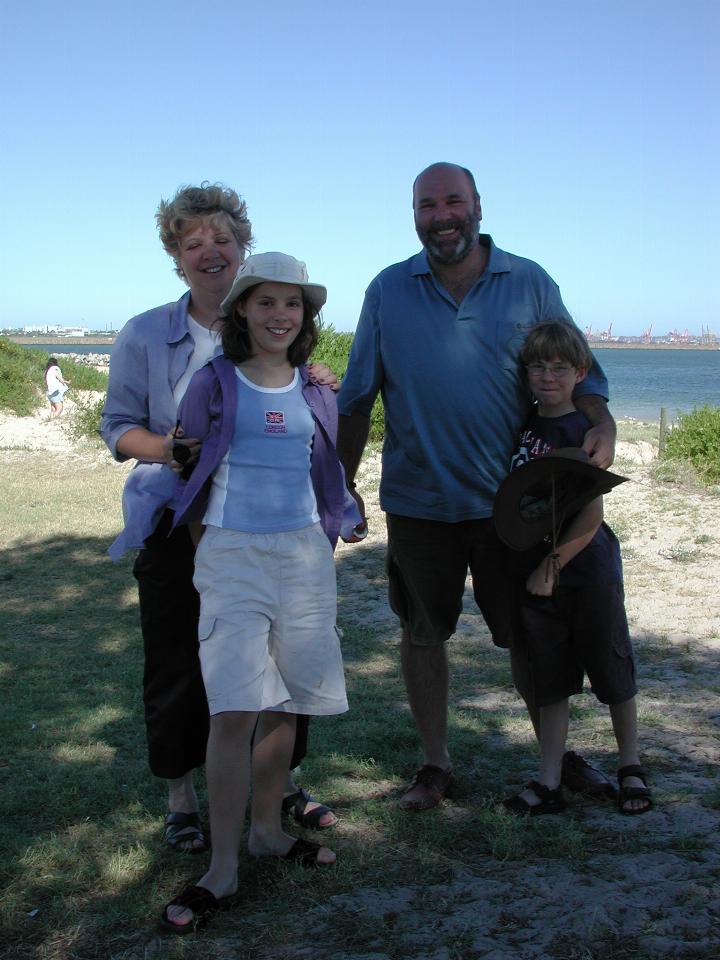 Peter, Sarah, Olivia & Callum Fyfe at Brighton-le-Sands